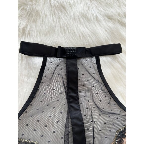 Victoria's Secret Women's Medium High-Neck Embroidered Bra Top - Picture 3 of 14